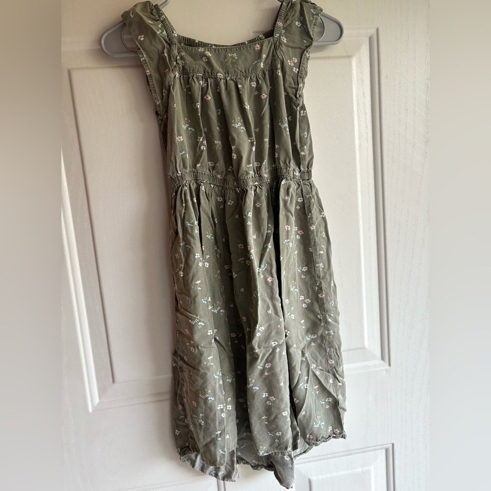 Carter's Olive Floral Kids Dress
